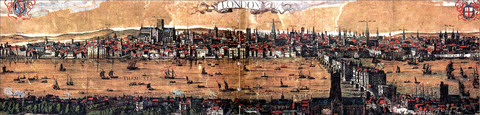 Visscher's Panoramic View of London, 1616