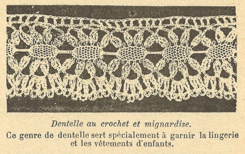 Chapitre 141, page 505, Dentelle au crochet et mignardise