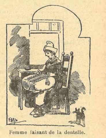 Chapitre 93, page 323, Femme faisant de la dentelle
