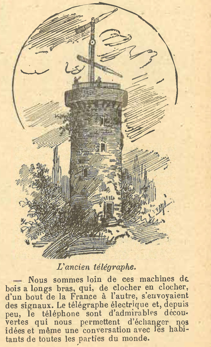 Chapitre 73, page 251, L'ancien télégraphe