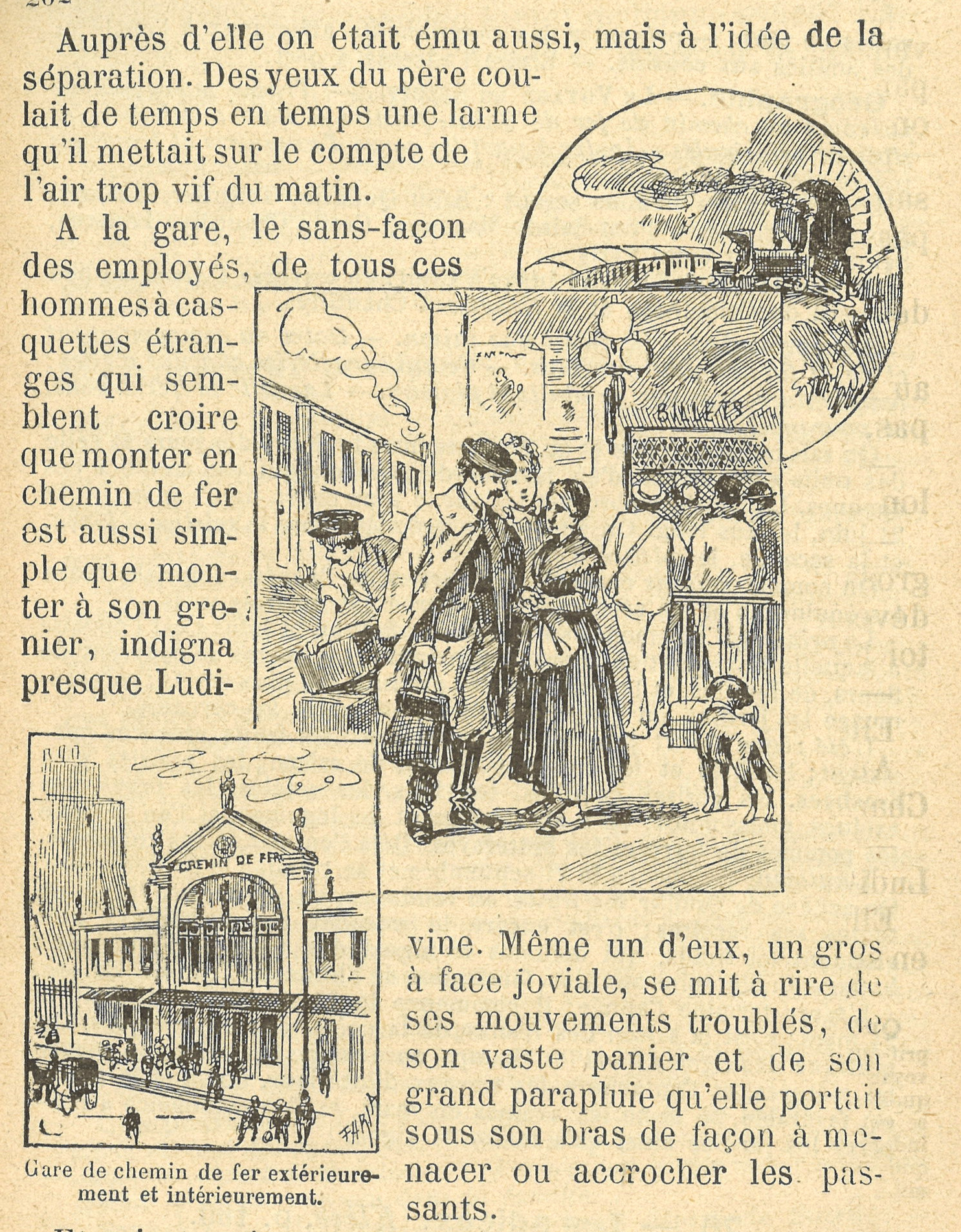 Chapitre 76, page 262, Gare de chemin de fer extérieurement et intérieurement
