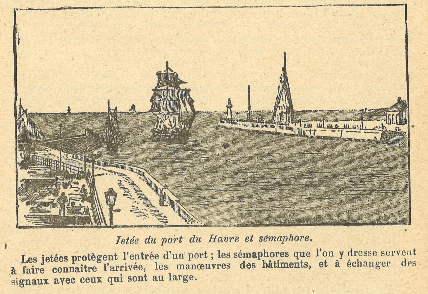 Chapitre 86, page 296, Jetée du port du Havre et semaphore