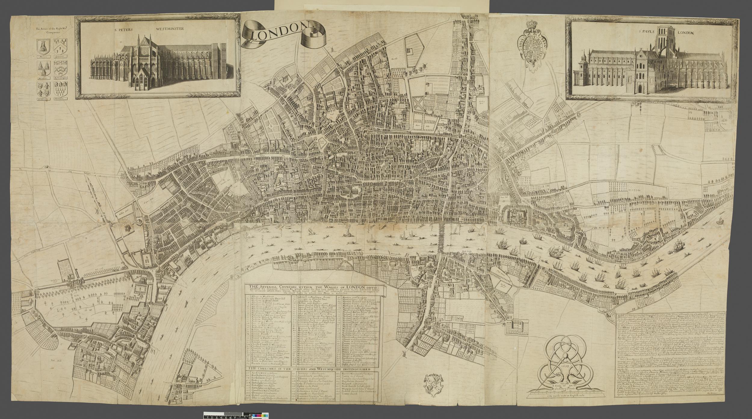 City of London 1658 by Faithorne and Newcourt